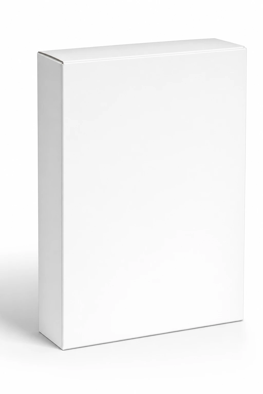 Blank 3D packaging mockup before GPT Image 2 — plain cereal box with no label text on white