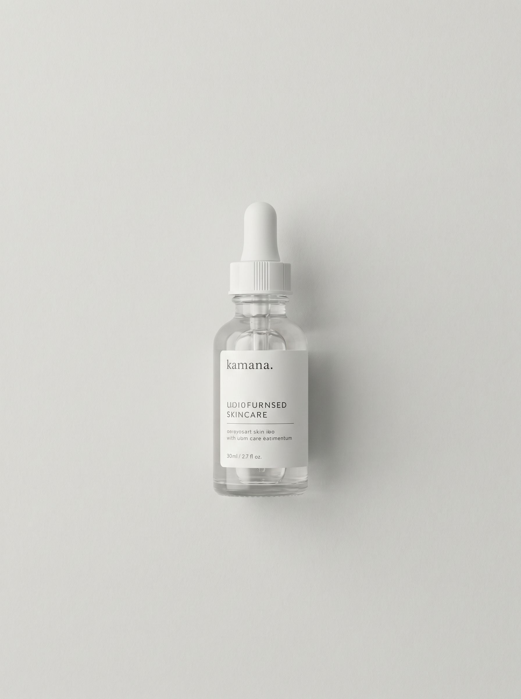 Basic product photo before NanoBanana Pro — skincare bottle on plain backdrop, flat lighting