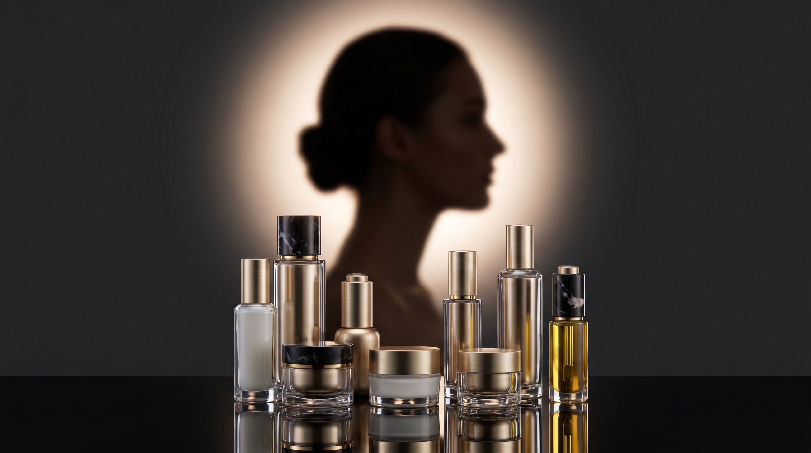 Gen NanoBanana AI image prompting example — e-commerce product hero with studio lighting and model silhouette